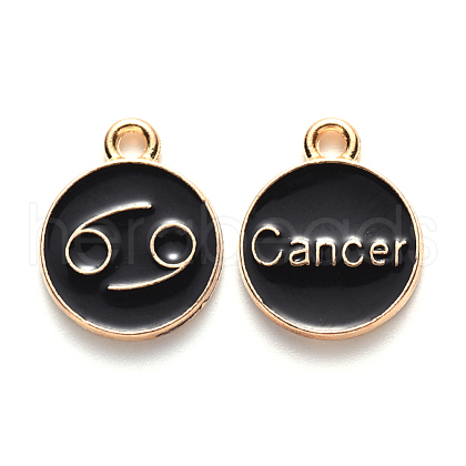 Alloy Enamel Pendants X-ENAM-S124-01B-08D-1