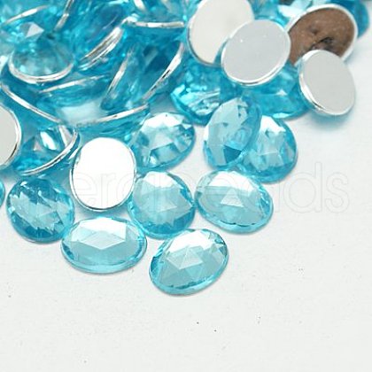 Imitation Taiwan Acrylic Rhinestone Cabochons GACR-A008-18x25mm-08-1