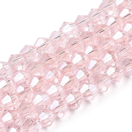 Transparent Electroplate Glass Beads Strands GLAA-F029-2mm-C26-1