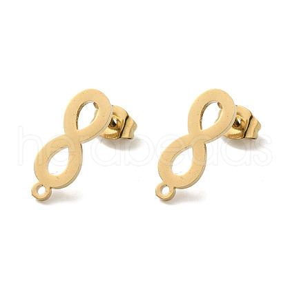 Ion Plating(IP) 304 Stainless Steel Stud Earring Findings STAS-I206-86G-1