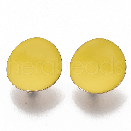 Light Gold Plated Iron Stud Earring Findings IFIN-T014-01N-NR-1