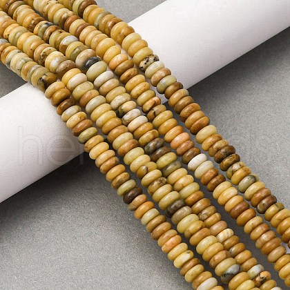 Natural Yellow Opal Beads Strands G-L624-H10-6x2mm-1