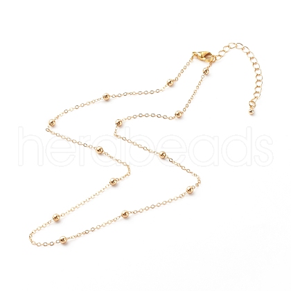 Brass Satellite Chain Necklaces NJEW-JN03559-02-1
