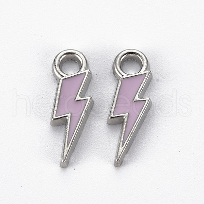 Rack Plating Alloy Enamel Pendants ENAM-N053-39B-RS-1