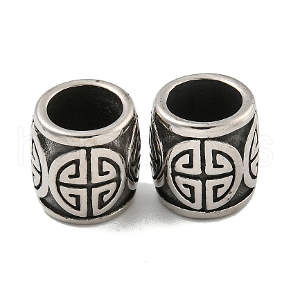 316 Surgical Stainless Steel European Beads STAS-Q326-01AS-06-1