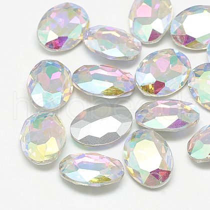 Pointed Back Glass Rhinestone Cabochons RGLA-T080-8x10mm-05-1