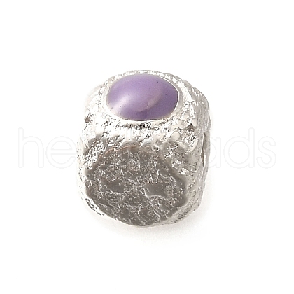 925 Sterling Silver Enamel Beads STER-L066-05S-04-1