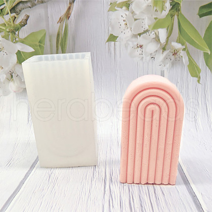 Half Oval DIY Candle Silicone Molds CAND-PW0001-055-1