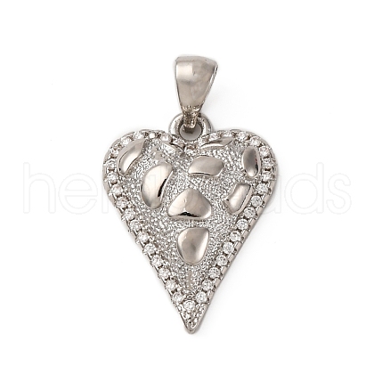 Brass Micro Pave Cubic Zirconia Pendants KK-P308-18P-1
