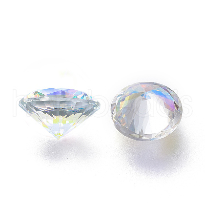 Cubic Zirconia Pointed Back Cabochons ZIRC-H108-11A-001AB-1