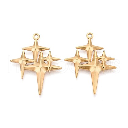 304 Stainless Steel Pendants STAS-T065-05G-1