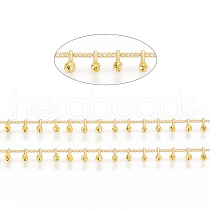 Brass Handmade Beaded Chain CHC-G011-07G-01-1