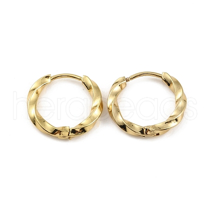 Ion Plating(IP) 304 Stainless Steel Hoop Earrings EJEW-M218-05G-1