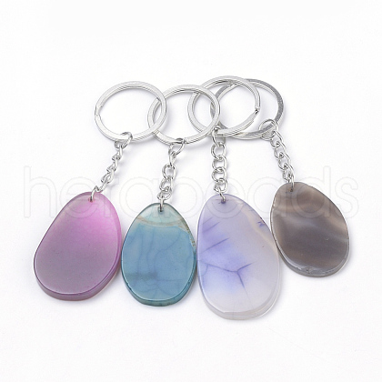 Natural Agate Keychain KEYC-S252-08-1
