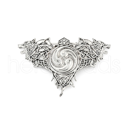 Viking Style Zinc Alloy Snap Hair Clips For Women PHAR-B090-01AS-01-1