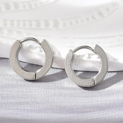 Tarnish Resistant 202 Stainless Steel Huggie Hoop Earrings X-EJEW-O087-09A-P-1
