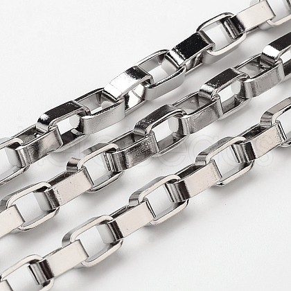 Tarnish Resistant 304 Stainless Steel Venetian Chains Box Chains CHS-L015-05-1