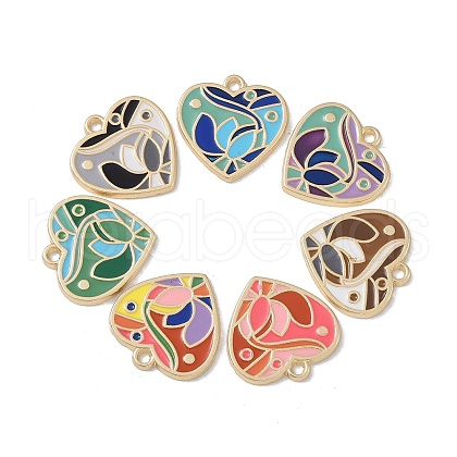 Rack Plating Alloy Enamel Pendants FIND-I038-10-1