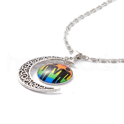 Rainbow Pride Necklace NJEW-F291-01C-1