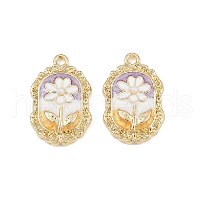Alloy Enamel Pendants PALLOY-P311-01B-G-1