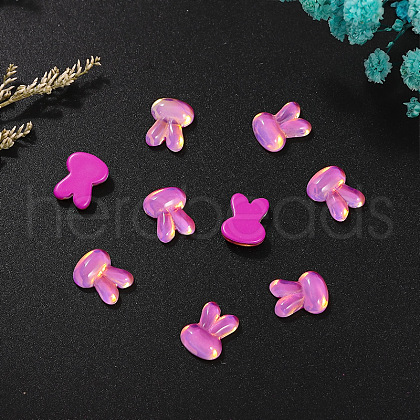 Rabbit Head Glass Cabochons PW-WG7DE7E-04-1