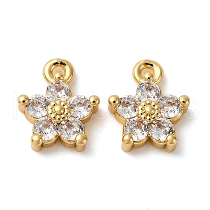 Brass Micro Pave Cubic Zirconia Pendants KK-I276-05G-03B-1