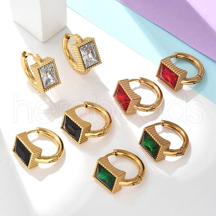 304 Stainless Steel Hoop Earrings EJEW-S253-02E-G-1
