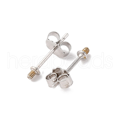 925 Sterling Silver Stud Earring Findings STER-L064-10P-1