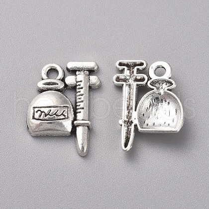 Tibetan Style Alloy Pendants TIBEP-WH0002-08AS-1