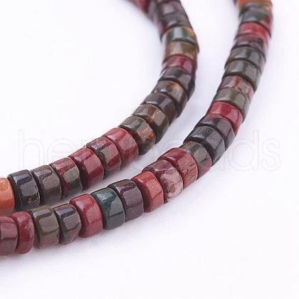 Natural Picasso Stone/Picasso Jasper Beads Strands G-G683-07-2x4mm-1