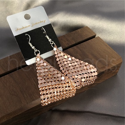 Sparkle Alloy Sequins Dangle Earrings for Women NE0138-1-1