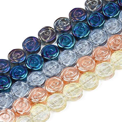 Electroplate Glass Beads Strand EGLA-S188-19-1