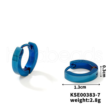 Fashionable Stainless Steel Mirror Polished Hoop Earrings for Hip-hop Street Style WQ4489-8-1