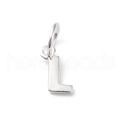 925 Sterling Silver Letter Charms STER-C012-01S-L-1