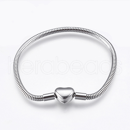 Tarnish Resistant 304 Stainless Steel European Style Chains Bracelet Making X-STAS-E428-10B-P-1