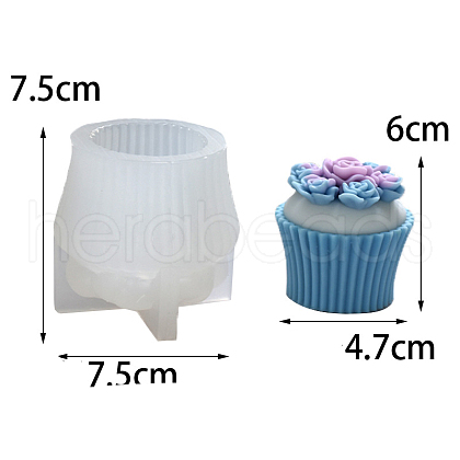 Flower Cupcake Candle Food Grade Silicone Molds SIMO-PW0006-015B-1