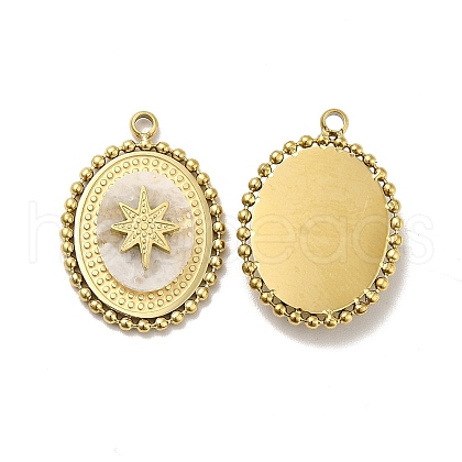 Natural White Jade Pendants G-P480-01G-05-1