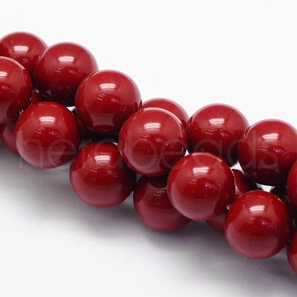 Shell Pearl Beads Strands BSHE-L026-01-10mm-01-1