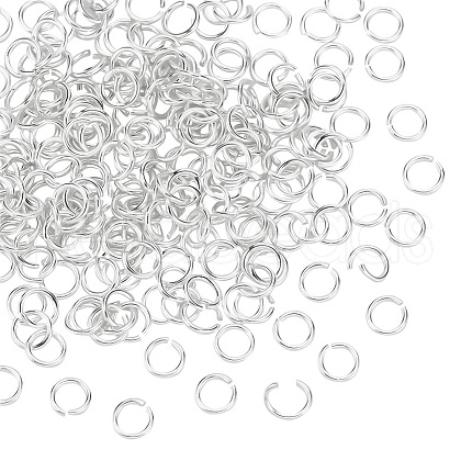   220Pcs 925 Sterling Silver Open Jump Rings STER-PH0001-49-1