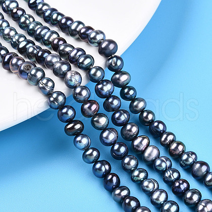 Natural Cultured Freshwater Pearl Beads Strands PEAR-N013-05C-01-1