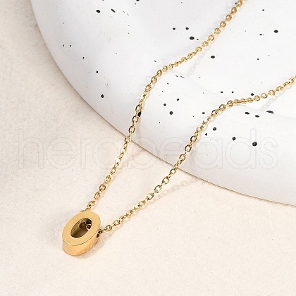 Ion Plating(IP) 304 Stainless Steel Pendant Necklaces NJEW-R050-01G-15-1