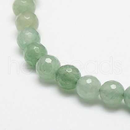 Natural Green Aventurine Beads Strands G-M037-8mm-01-1