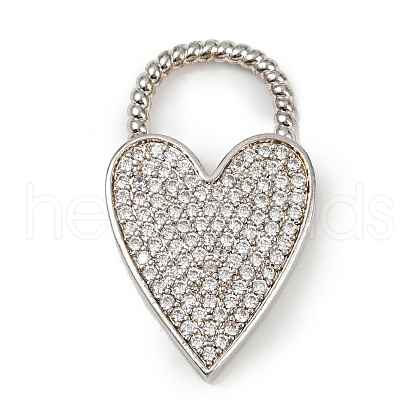 Brass Micro Pave Cubic Zirconia Pendants KK-M322-40P-1