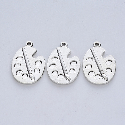 Tibetan Style Alloy Pendants TIBE-R316-001AS-RS-1