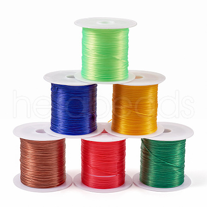6 Rolls 6 Colors 10M Flat Elastic Crystal String EW-TA0001-04B-1