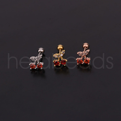 Cherry Brass Micro Pave Cubic Zirconia Cartilage Earrings for Women WG9FBC0-02-1