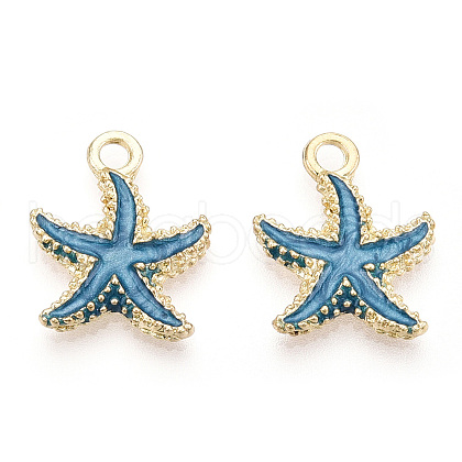 Alloy Enamel Pendants X-PALLOY-T056-08A-1