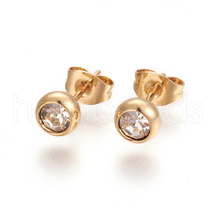 304 Stainless Steel Ear Studs STAS-I113-03G-1