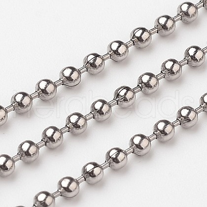 Tarnish Resistant 304 Stainless Steel Ball Chains CHS-A002B-2.0mm-1