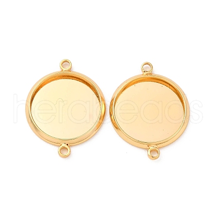 Brass Connector Cabochon Settings KK-F898-21C-G-1